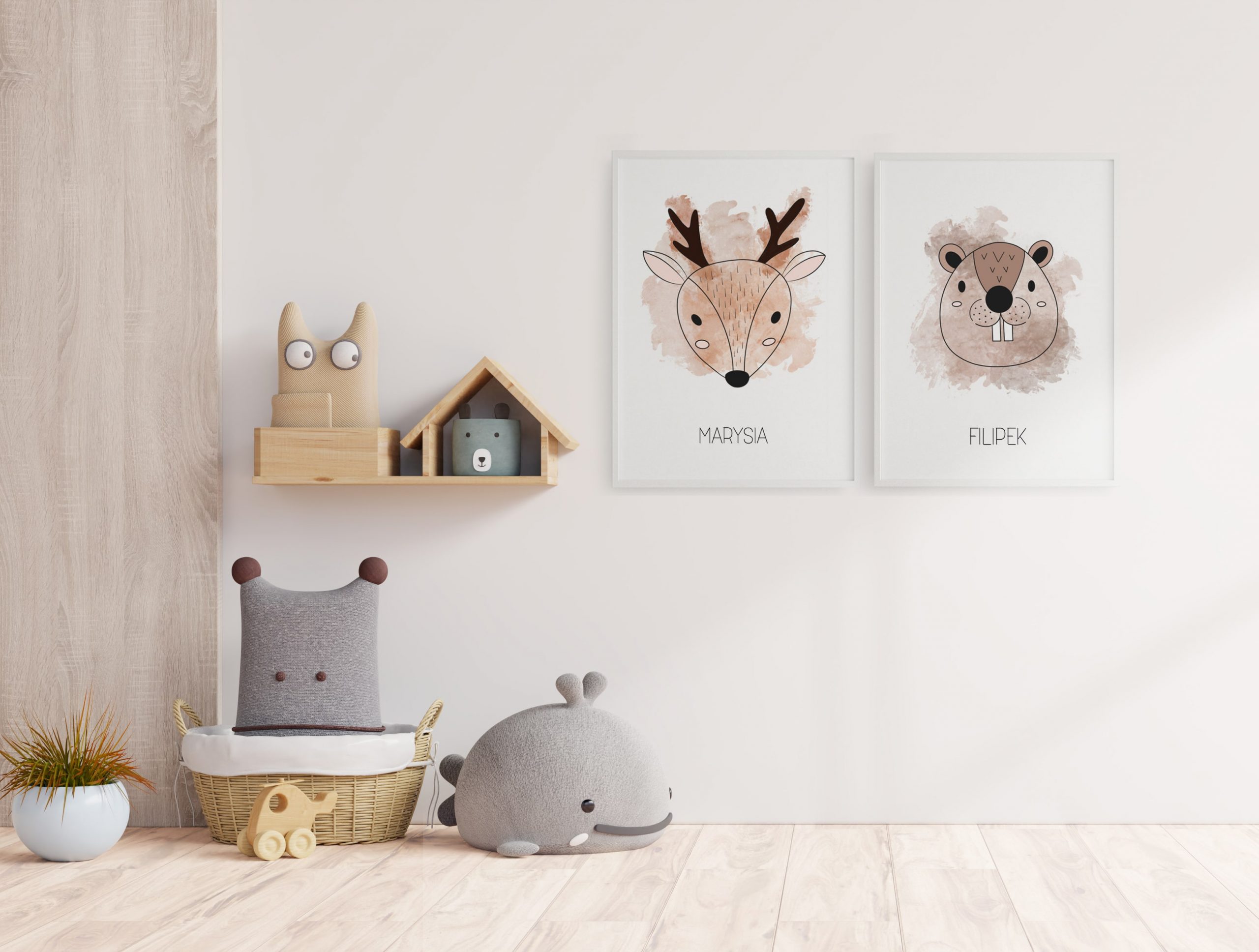 Plakaty zwierzęta do pokoju dziecka